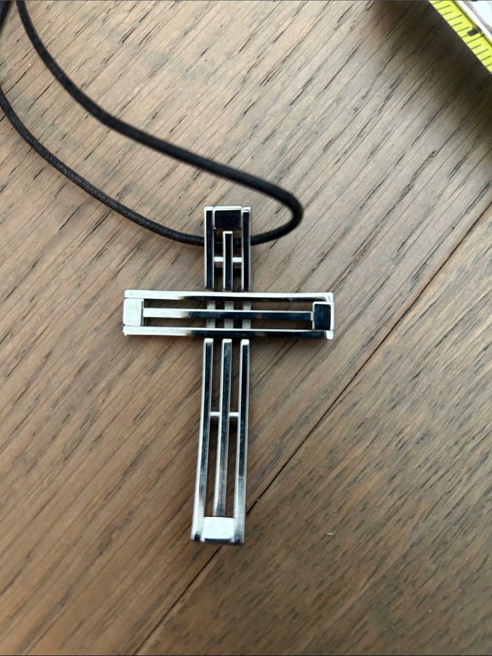 ⁠NEW UNISEX Zoppini Italian Stainless Steel Cross Pendant Necklace